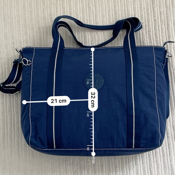 Kipling Asseni Blue Shoulder Tote Bag - Picture 8 of 13